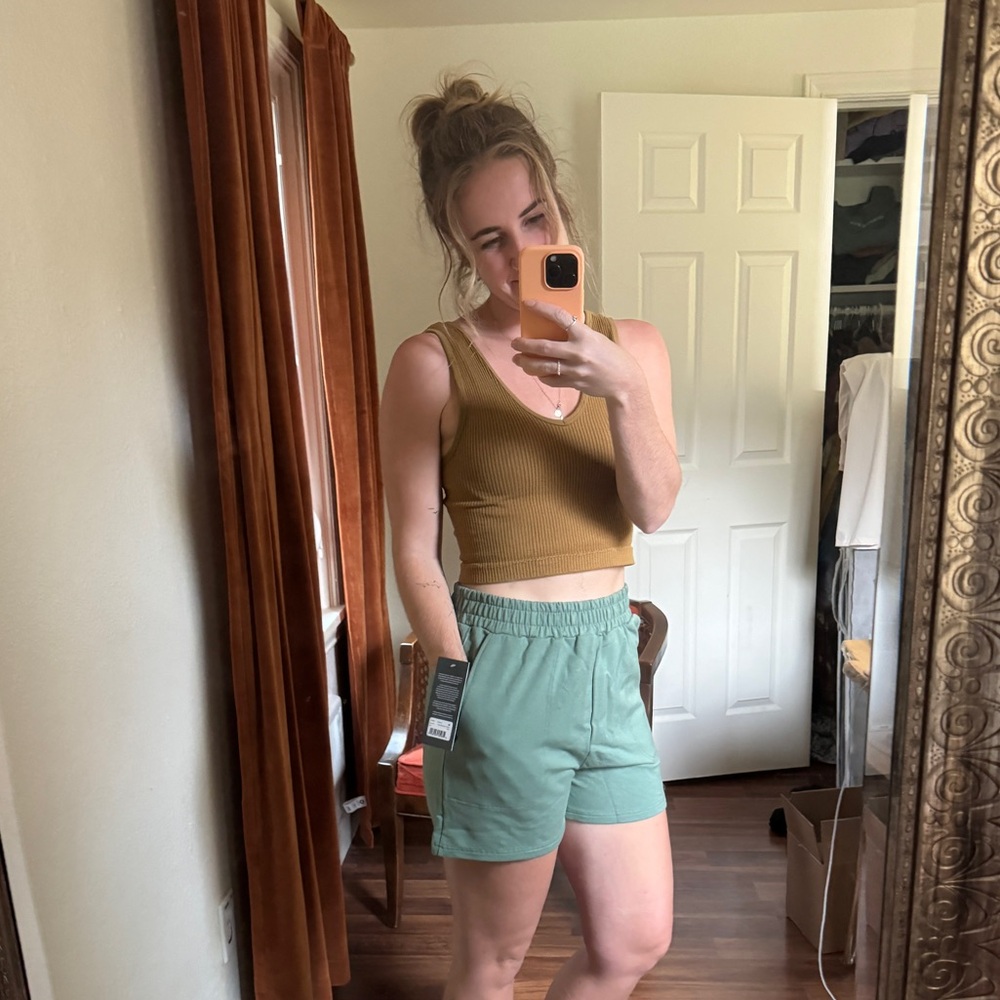 Glyder Oversized Sweat Short in Green